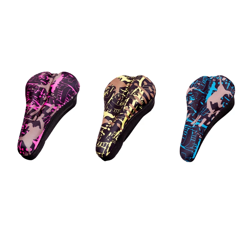 Bicycle Camouflage Saddle Pad Bicycle Super Soft Seat Cover Silicone Thickened  Saddle Seat Cushion Cover Bicycle Accessories