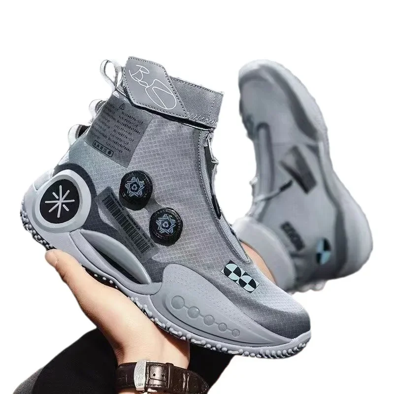 2026 High Top New Knob Shock Absorption Versatile Running Shoes Fashionable and Trendy Men\'s Sports Shoes Couple\'s Casual Shoes
