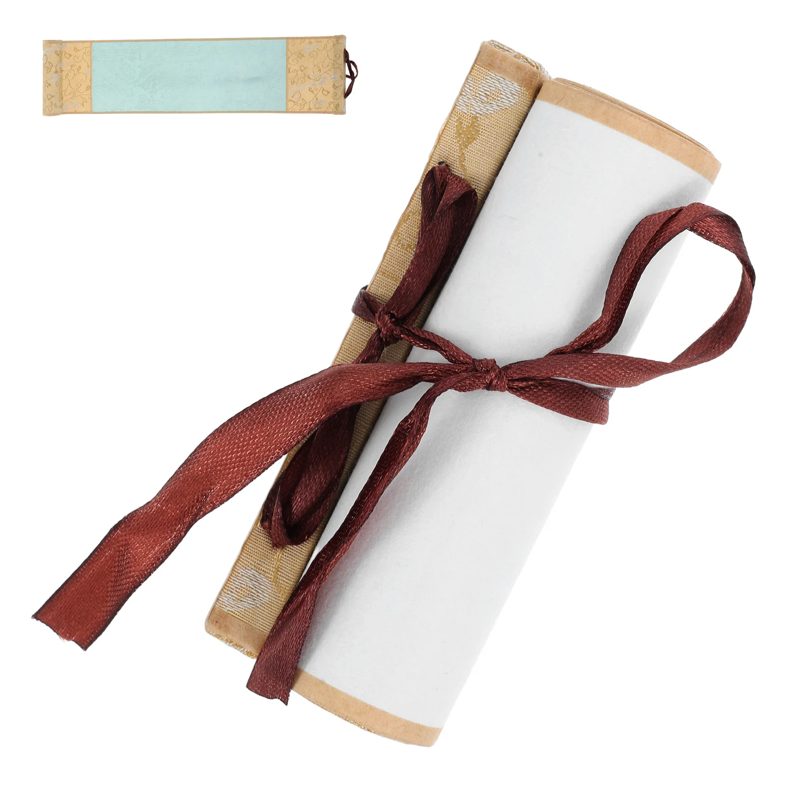 

Blank Chinese Calligraphy Scroll Paper with Wood Rod - Ideal for Painting Calligraphy Wedding Vows Invitations Signatures