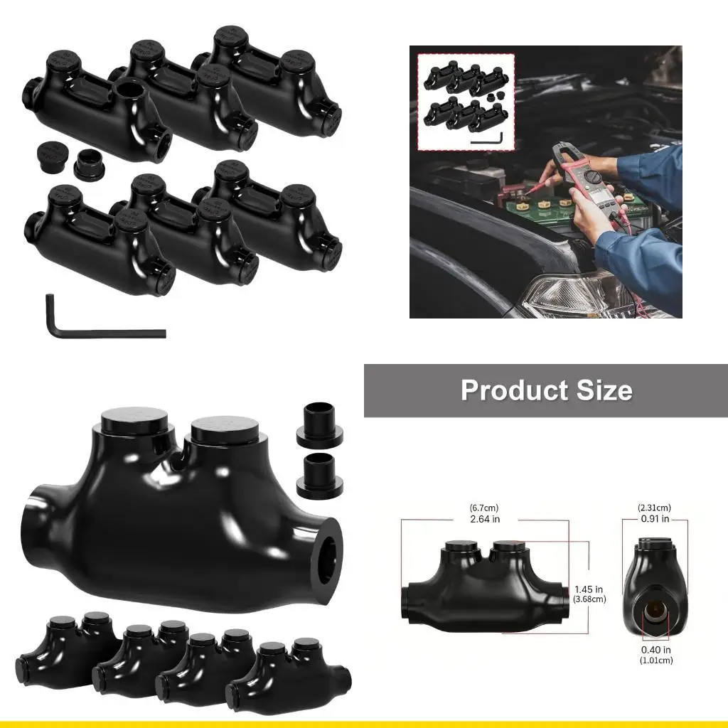 

SZCH Insulated Inline Connector Double Port Cable Jointer For Vehicle Electrical Systems 2 To 14AWG Cable