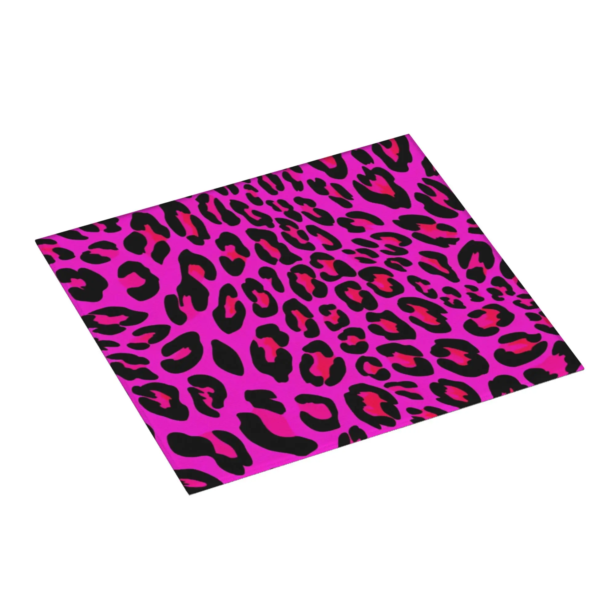 Drying Mat For Kitchen Pink Leopard Print Barware Tableware Oil Proof Reusable  Washable Kitchen Sink Drying Pad