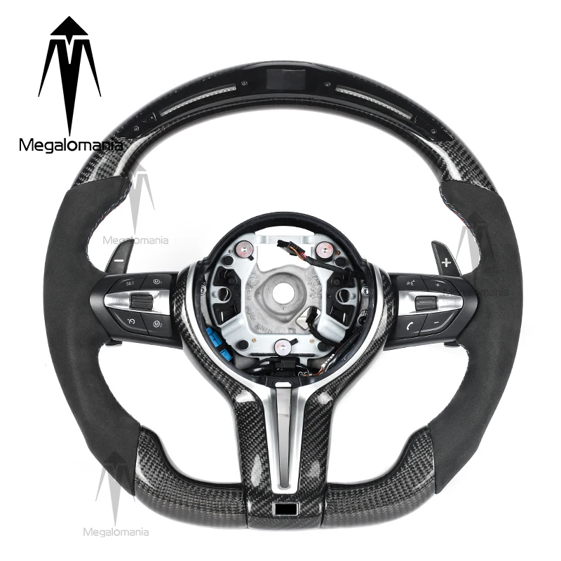 Руль из углеродного волокна со светодиодной подсветкой для BMW F32 F16 F15 F26 F25 F34 F30 F22 F44 F86 F85 M2 M3 M4 M5 M6 M8 X3M X4M X5M X6M X7M X5 X3