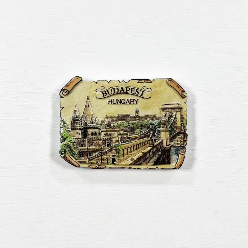 

Hungary Budapest tourist souvenirs3d3D City Street View Magnetic Fridge Magnet Creative Decoration