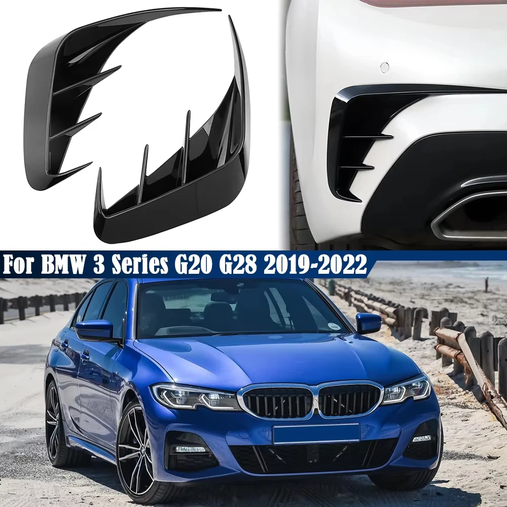 

Rear Bumper Spoiler Air Vent Cover Trim Diffuser Side Spoiler Canard Sticker For BMW 3 Series G20 G28 318i 320i 330i 2019-2022