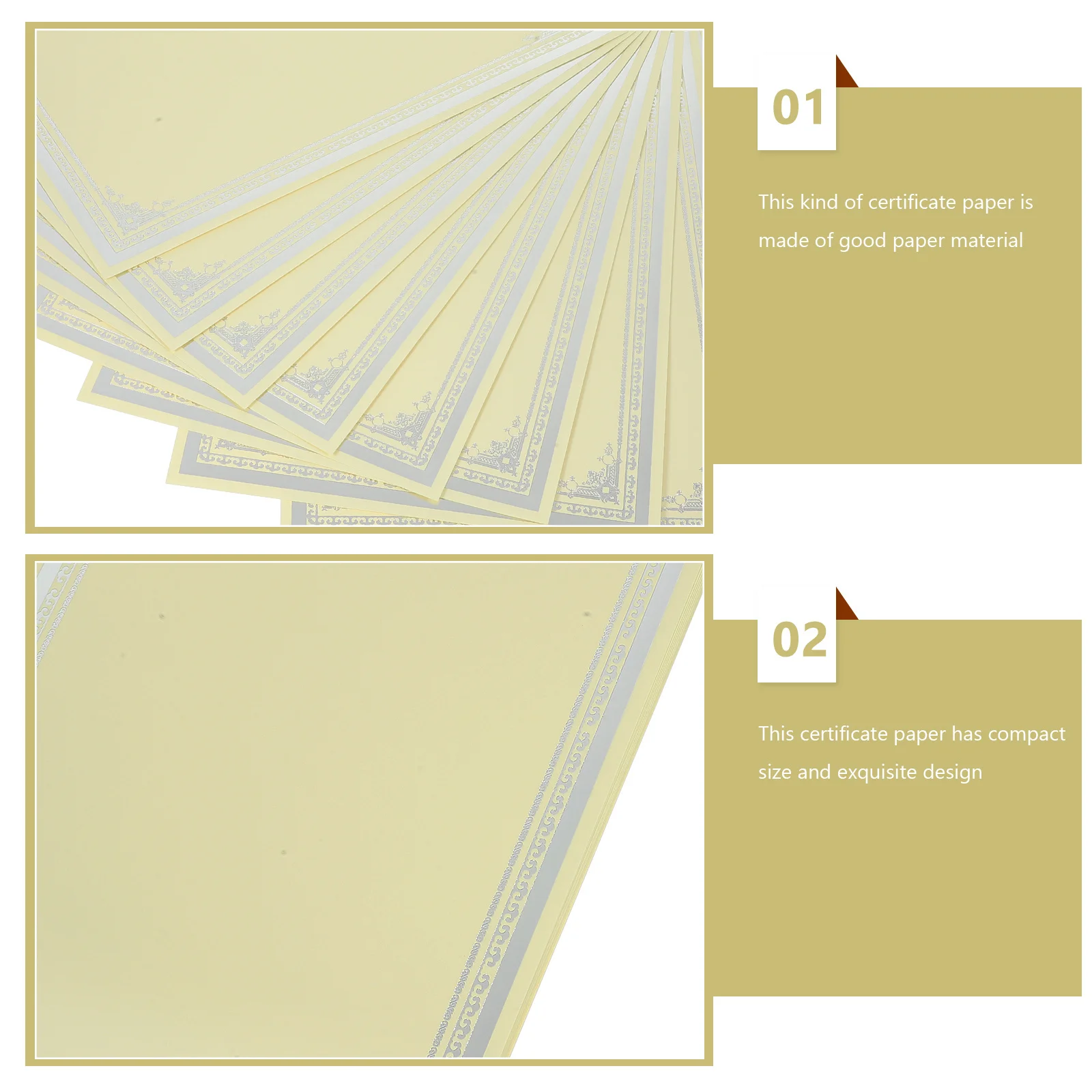 

10 Sheets Certificate Inner Paper Diploma Participation Awards Paper for Printing Blank Award Certificates Graduation