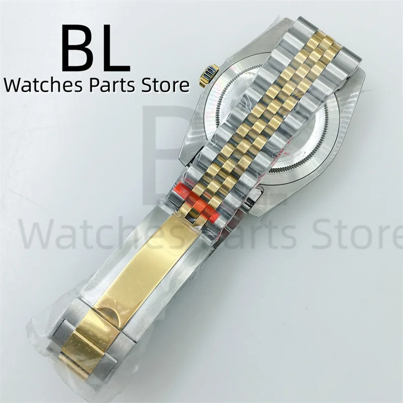 BLIGER Luxury 36mm/39mm Men Watches NH35 Automatic Silver Gold Case Gold Dial Diamond Blue AR Sapphire Glass Date Waterproof