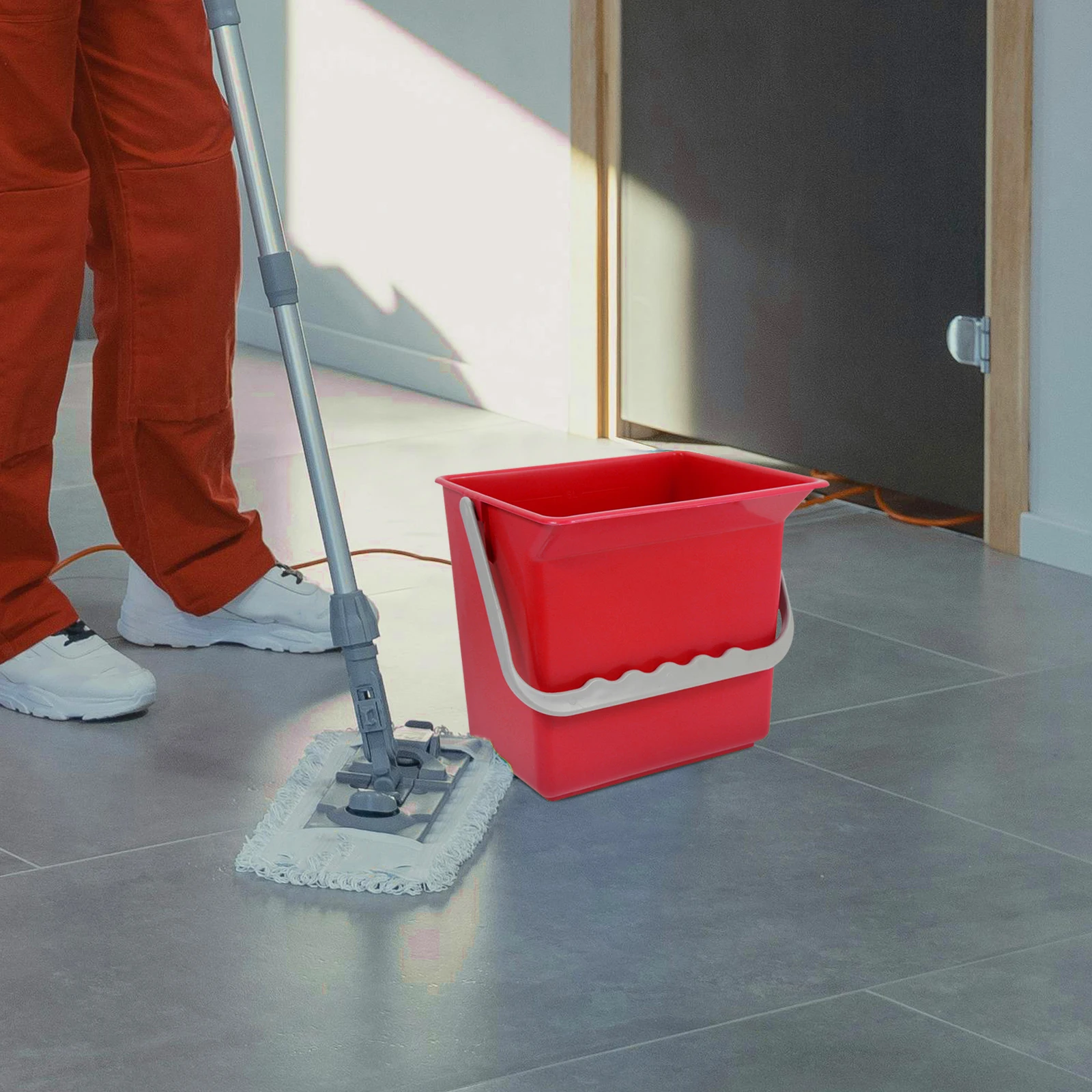 

【 】 \Nlarge Capacity Plastic Cleaning With Handle Car Trash Can Home Use Water Control Buckets For Mopping Bucket