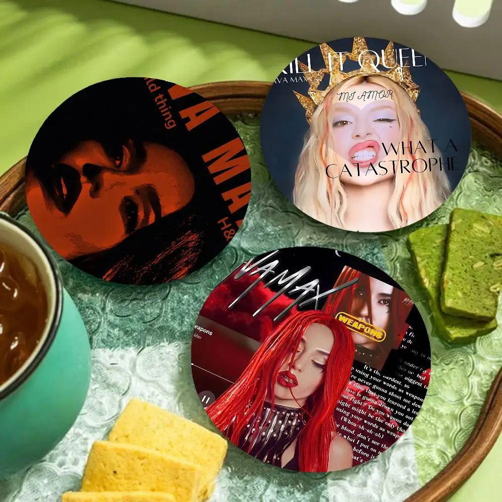 Singer Ava Max Don’t Click Play Coaster Wooden Drink Tray Suitable for Restaurants and Coffee Shops Easy To Wash and Clean