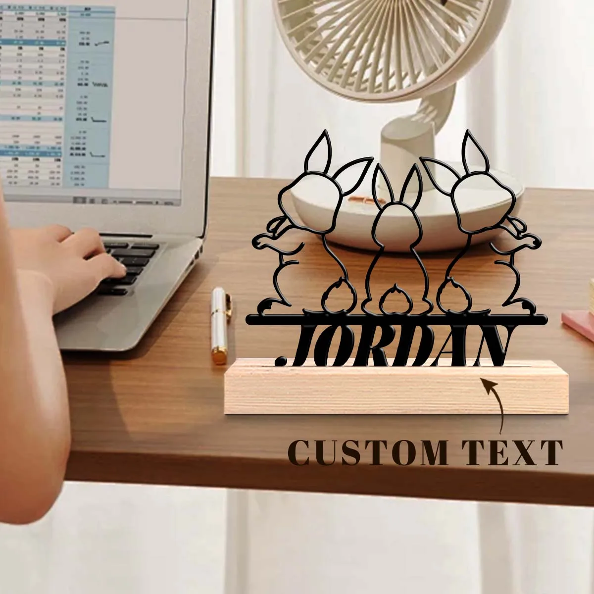 1pc Interesting Desktop Metal Statues Custom Content Equipped with Wooden Base Room Decorations, Bar Counter Decorations
