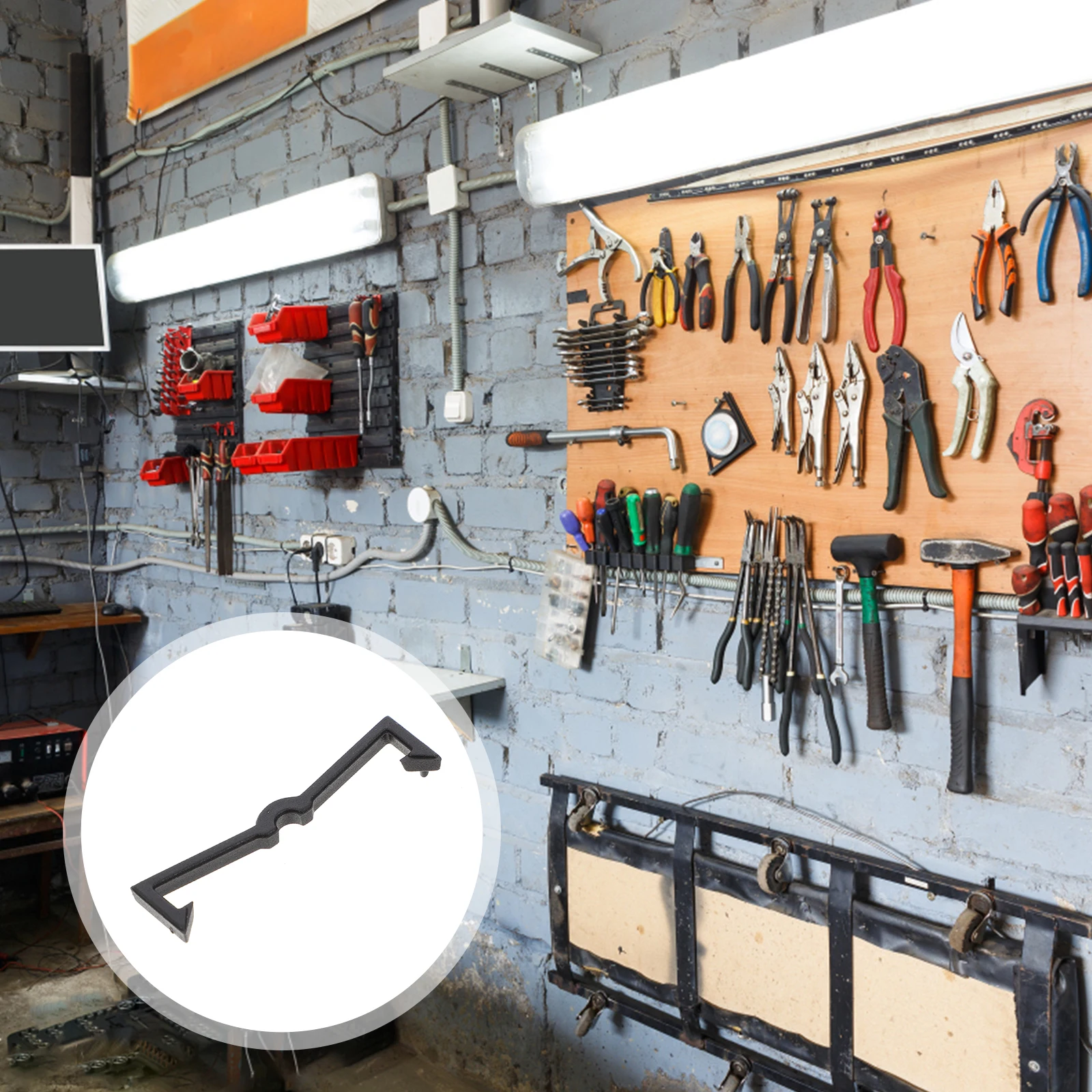 

100 Pcs Hook Fastening Buckle Pegboard Display Organizer Plastic Fixer Black Hooks