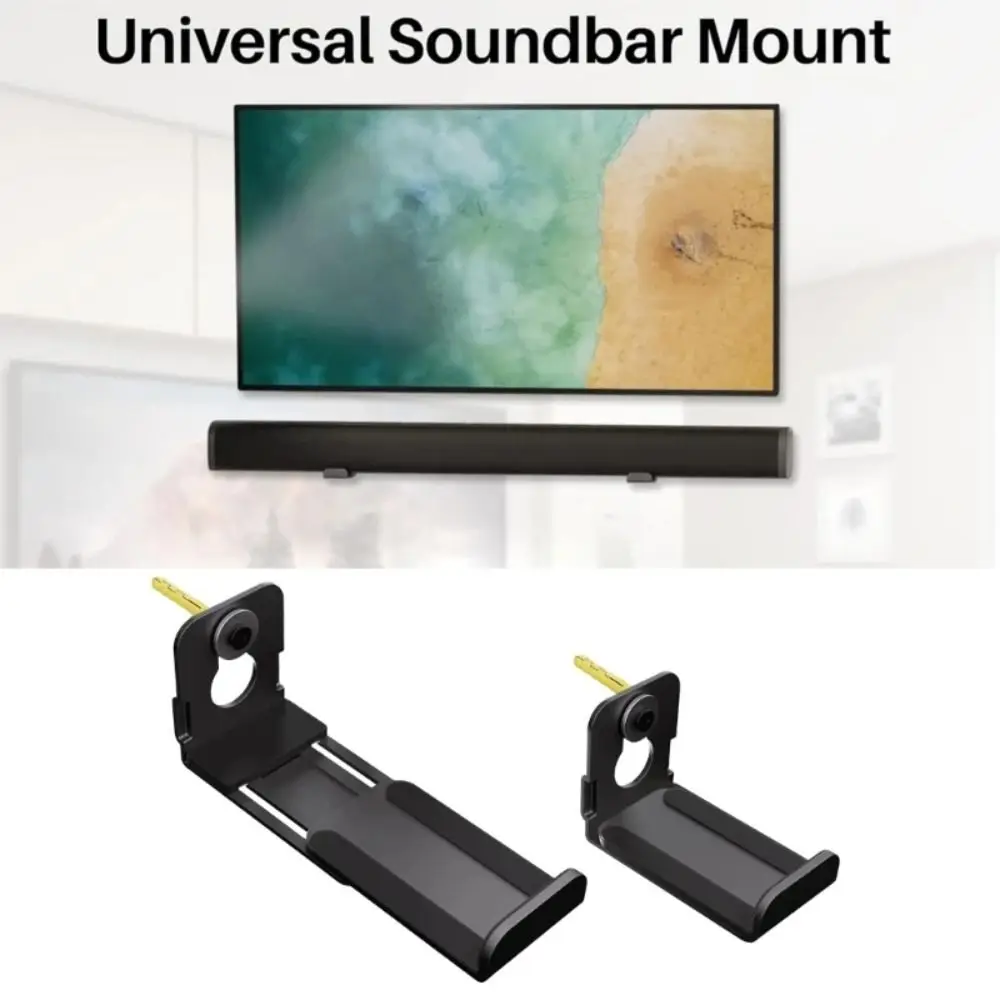 

2pcs Heavy Duty Speaker Wall Mount Space Efficient L Metal Bracket Floating Rack Easy Setups Adjustable Speaker Hangers