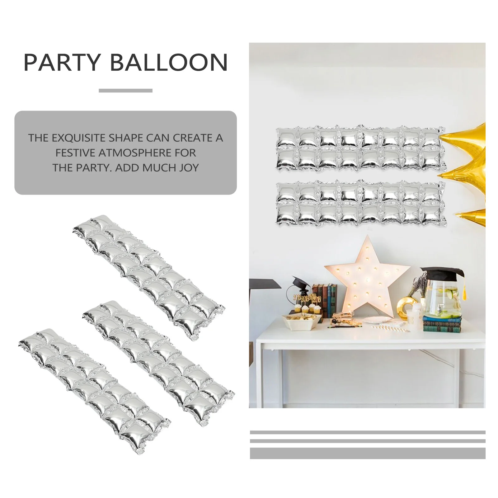 

3Pcs Aluminium Film Balloon Background Wall Birthday Party Decor Festival Photo Backdrop Party Supply Aluminium Film Balloon