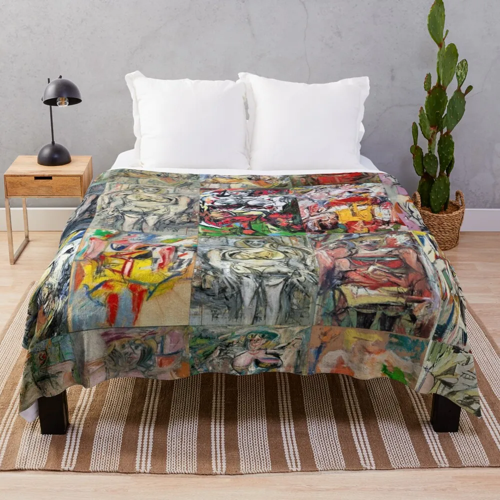 

De Kooning Women Throw Blanket