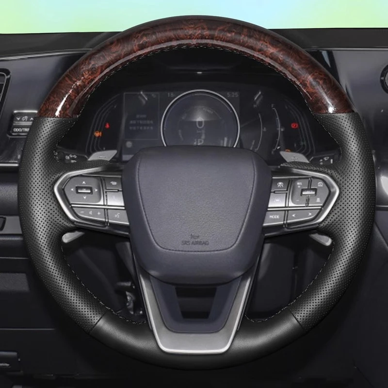 

DIY Hand Sewn Anti Slip Leather Steering Wheel Cover For Lexus ES200 NX200 ES300H 2018-2021 Car Interior Styling Accessories