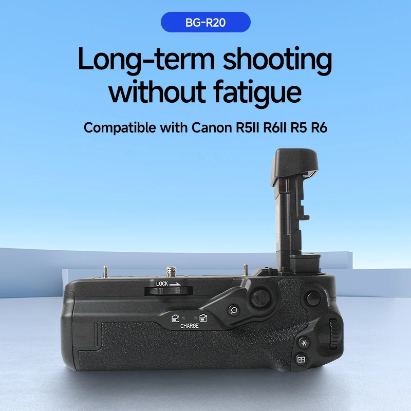 BG-R20 Battery Grip for Canon EOS R5II R6II R5 R6, Double Battery Life Vertical Shooting
