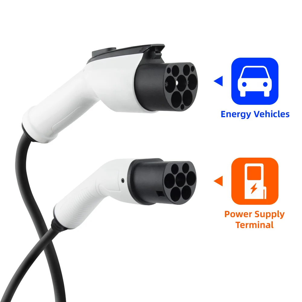 EVSUN GBT Electric Vehicle EV Charging Cable 1 Phase 7KW 32A 5M GB/T Car EVSE Charging Cord for Type 2 62196-2 Charging Station