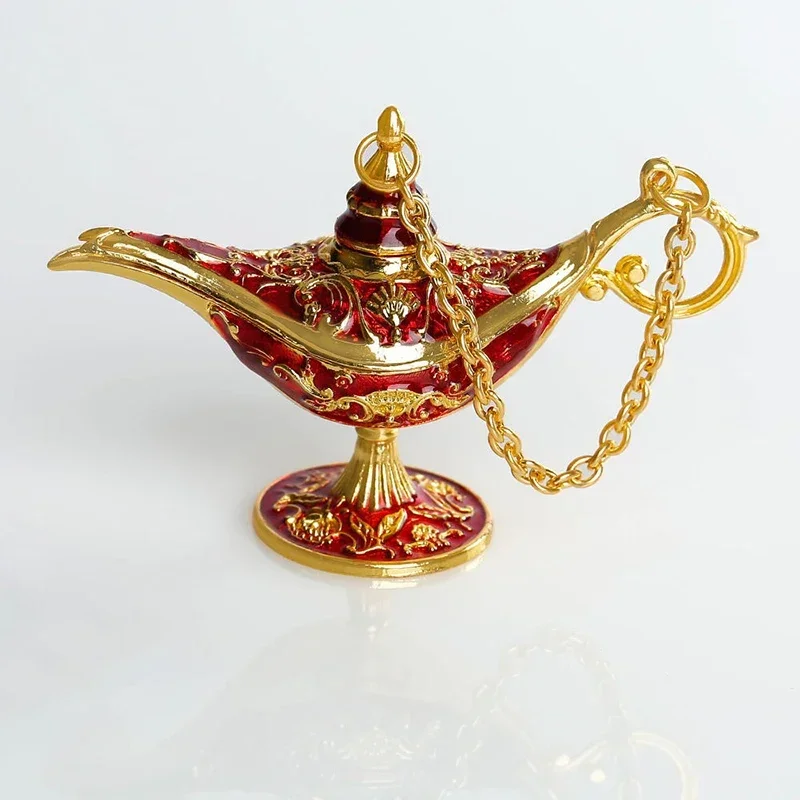 Vintage Legend Aladdin Lamp Magic Genie Wishing Ligh Tabletop Decor Crafts For Home Wedding Decoration Gift For Party Home Decor