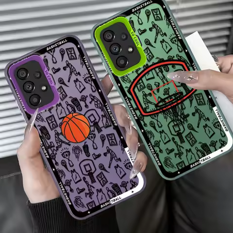 Basketball Art Phone Case for Samsung Galaxy A54 A73 A21s A33 A32 A53 A52s A23 A72 A55 A35 A22 Soft Cover