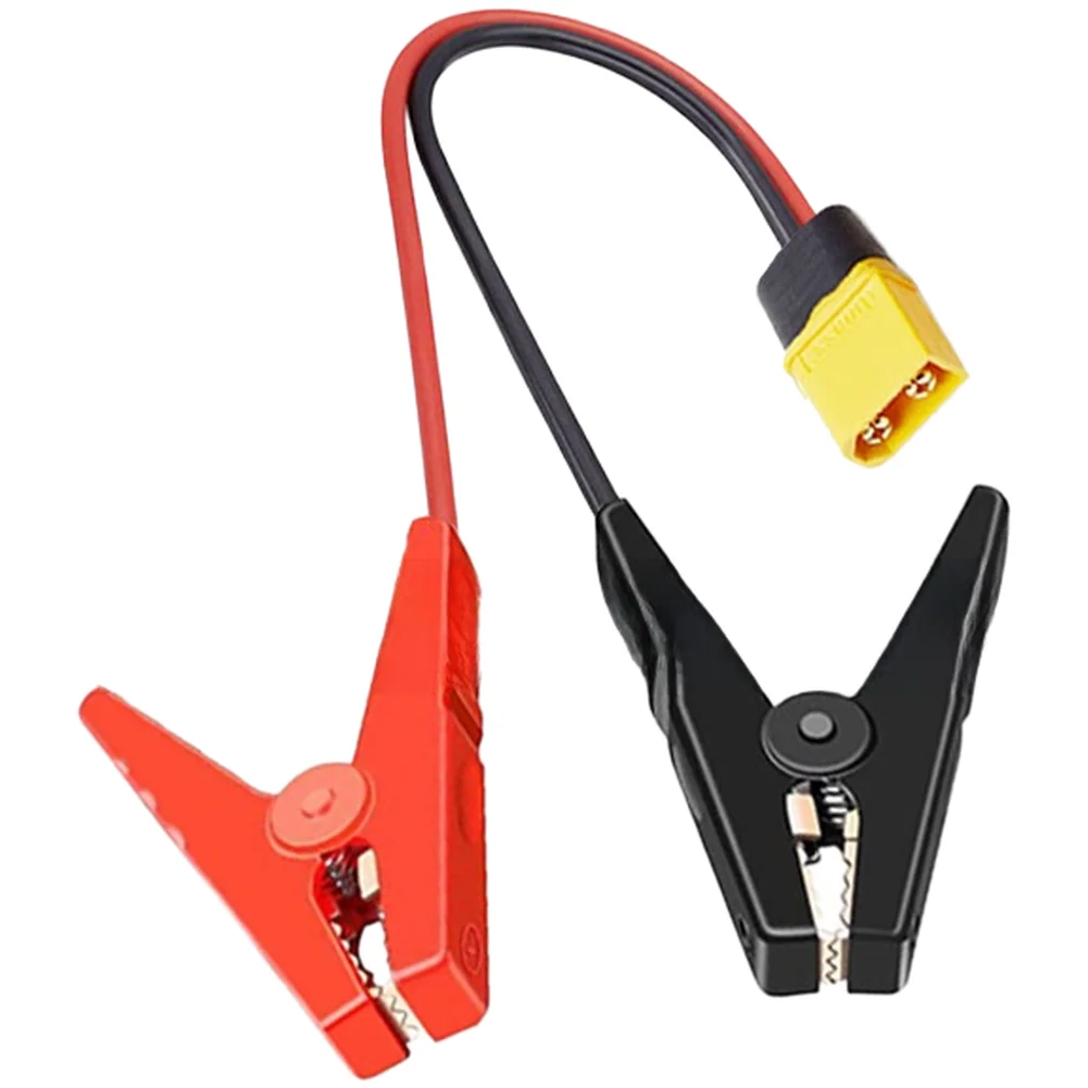 For XT60 Compatible Power Cord with 100mm Clips 12AWG Wire Gauge UL94V0 Rated Insulation and 60A Instantaneous Current Capacity