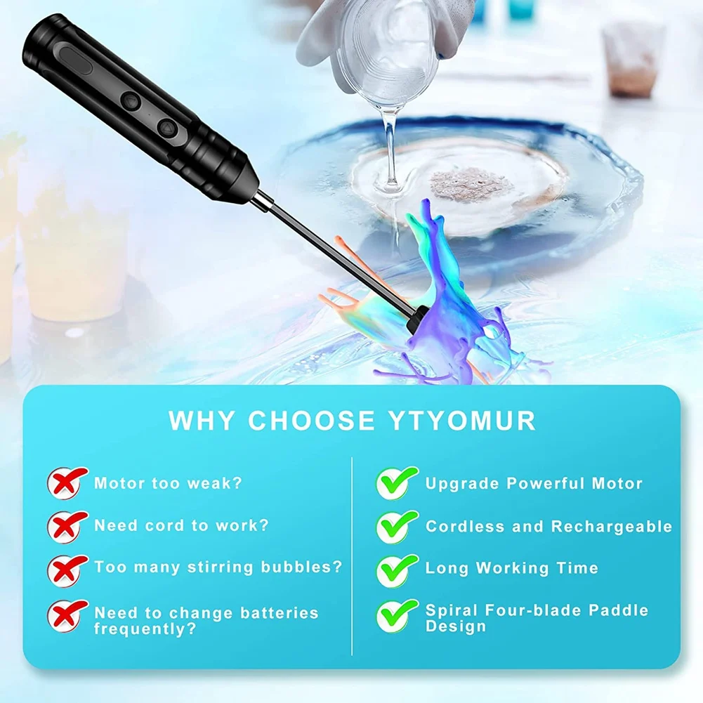 Epoxy Mixer Resin Mixer - Rechargeable Battery Electric Handheld Mixer for Resin Accessories, Epoxy Stirrer for Resin image 5