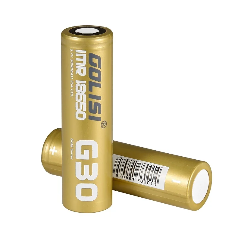 2pcs/lot High Quality GOLISI G30  IMR 18650 Rechargeable Battery 3000mah 3.7V High Drain Cell For Flashlight Games Toys