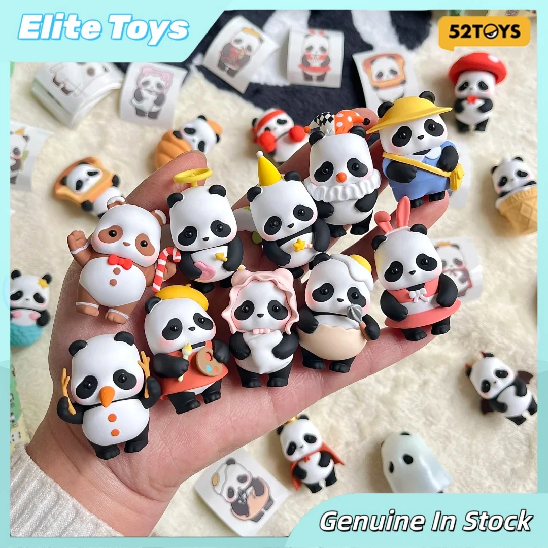 

52TOYS PandaRoll слепая коробка Minime универсальная серия мини милые фигурки панды с частицами коллекционные игрушки Рождественский подарок для девочек