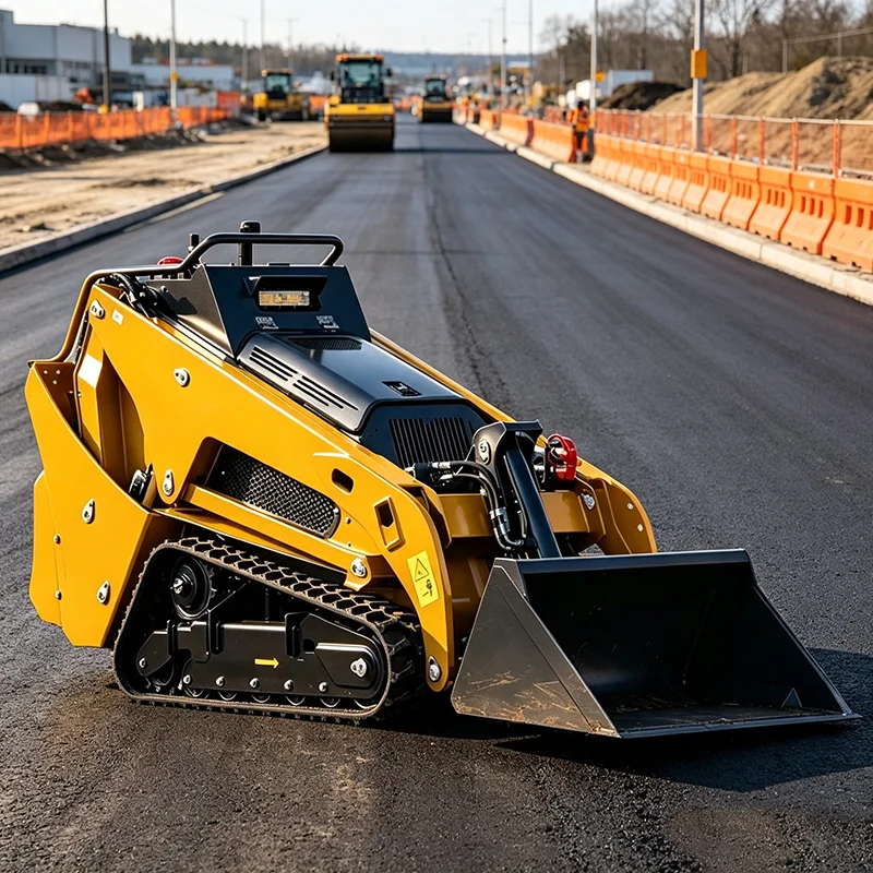 Mini Compact Track Loader Diesel Skid Steer Loader with 4‑in‑1 Bucket for Small Construction Yard Projects