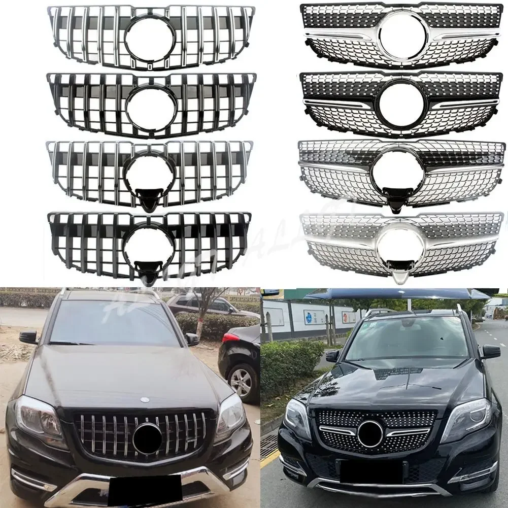 

Front Racing Billet Bumper Grille Upper Facelift Grill For Mercedes-Benz X204 GLK Class GLK250 GLK300 GLK350 2013 2014 2015