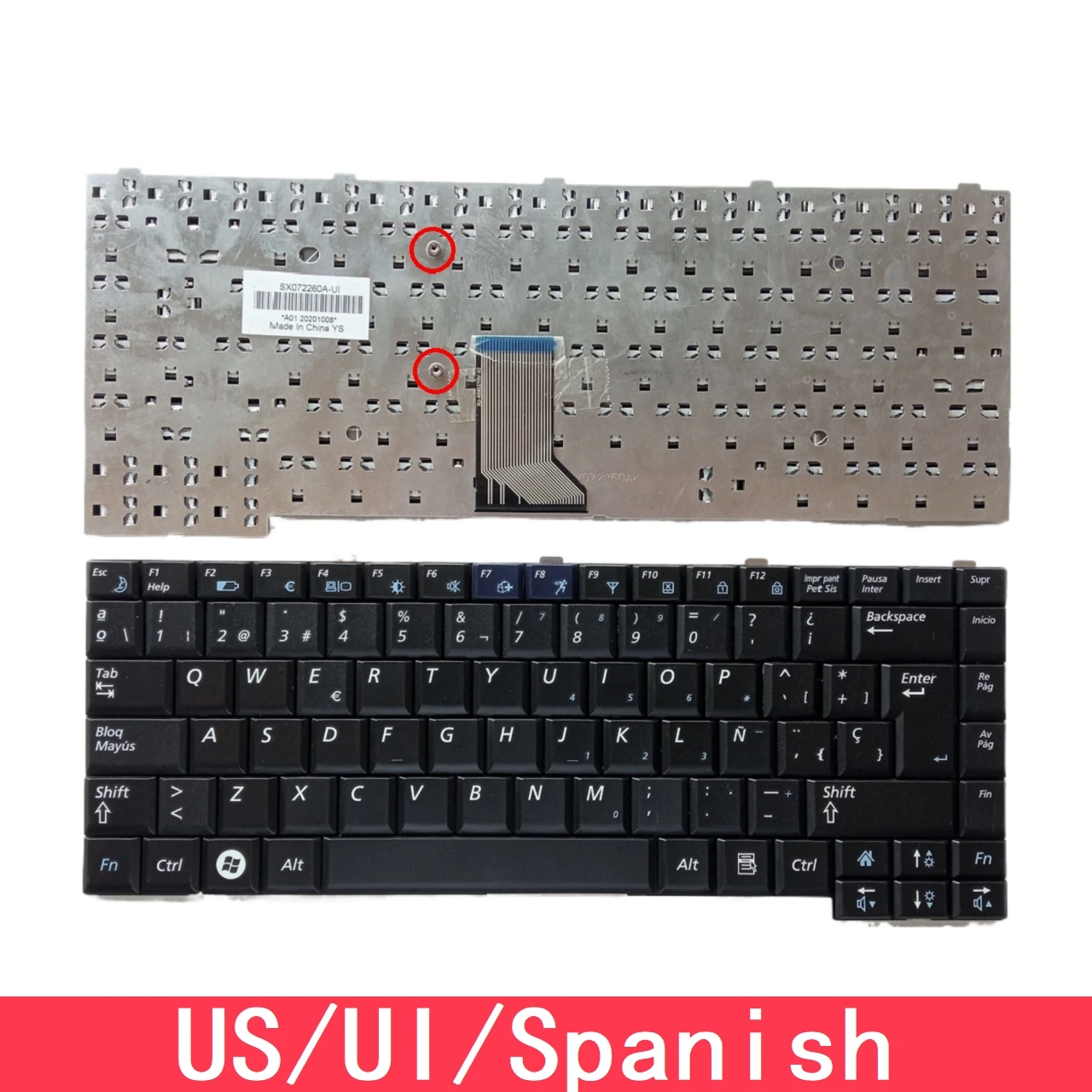 

For Samsung NP-R60 R70 R510 R560 P510 P560 P500 R508 Laptop Keyboard Replacement US UI Spanish
