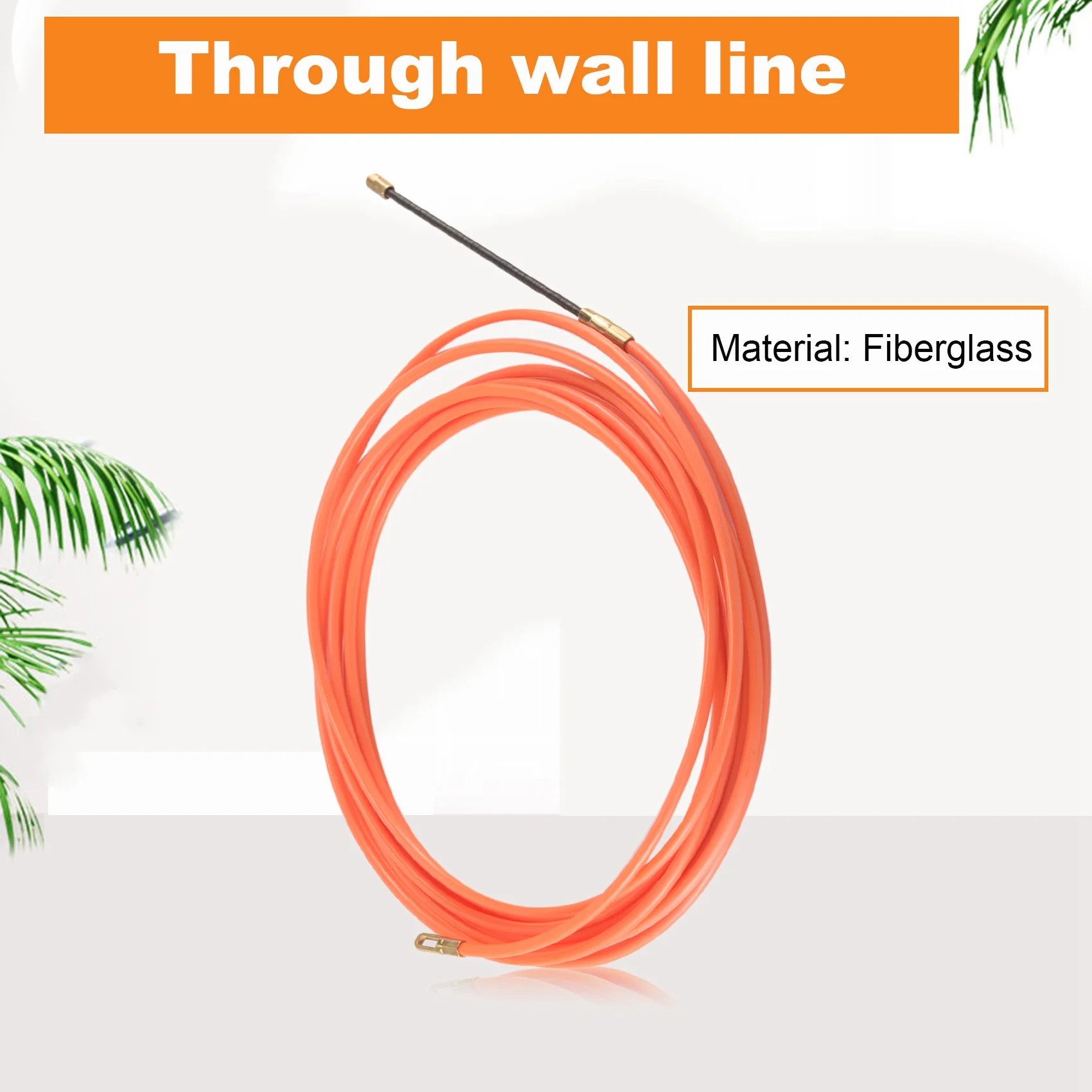 4Mm 5 Meter Oranje Geleideapparaat Nylon Elektrische Kabel Duwtrekkers Duct Snake Rodder Visband Draad