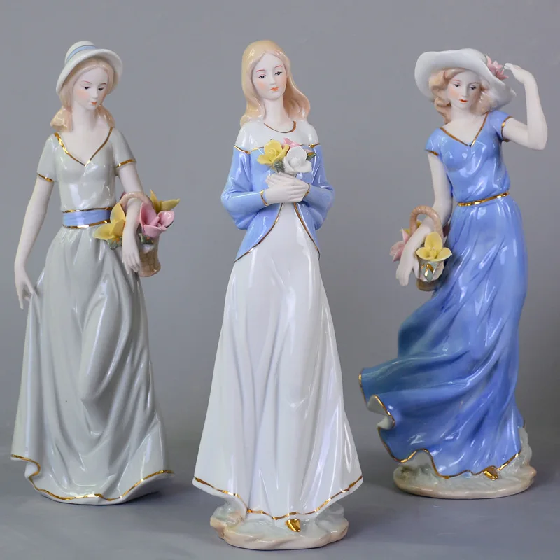 Light Luxury Character Statue Ceramic Decoration,living Room Wine Cabinet Jewelry Limited Time Purchase Decorart Collection Gift