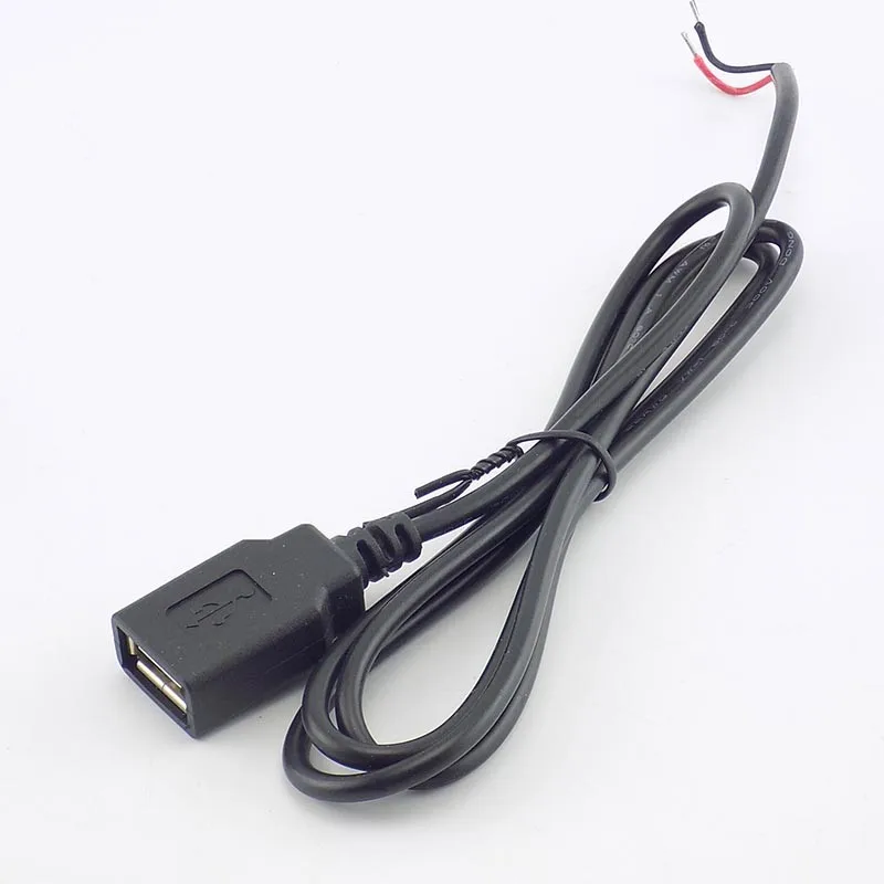 

0.3/1/2M USB 2.0 Type A Female 2 Pin DIY extension power Cable DC 5V Power Supply Adapter Charge Connector Wire E4