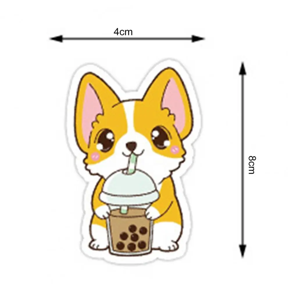 50 Pcs/Set Corgi Dog Animal Theme Sticker Cartoon Phone Cover Self-adhesive PVC DIY Luggage Skateboard Decal Students Supplies