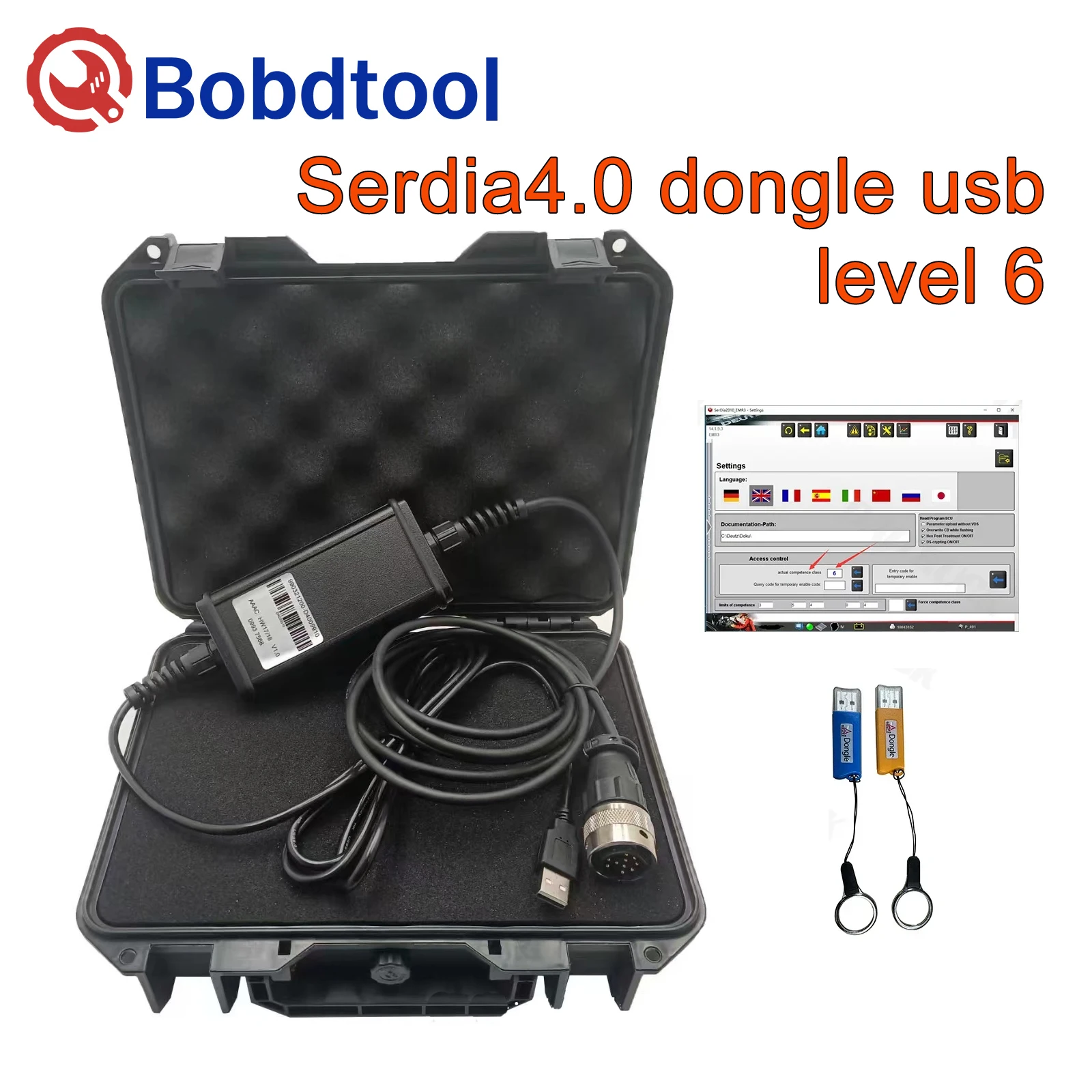 Latest Software For Serdia4.0 dongle diagnostic programming tool For Deutz controllers deutz decom level6 key dongle