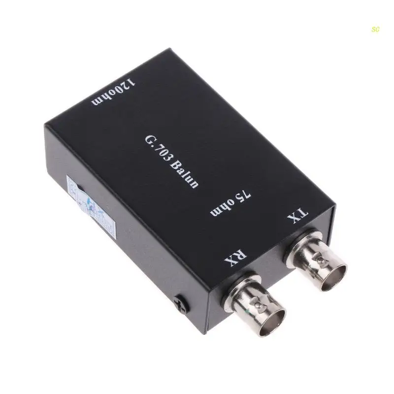 BNC to RJ45 Transmitter 2.048Mbps G703 Coaxial Balance to Unbalance Converter, 75 ohm to 120 ohm impedance