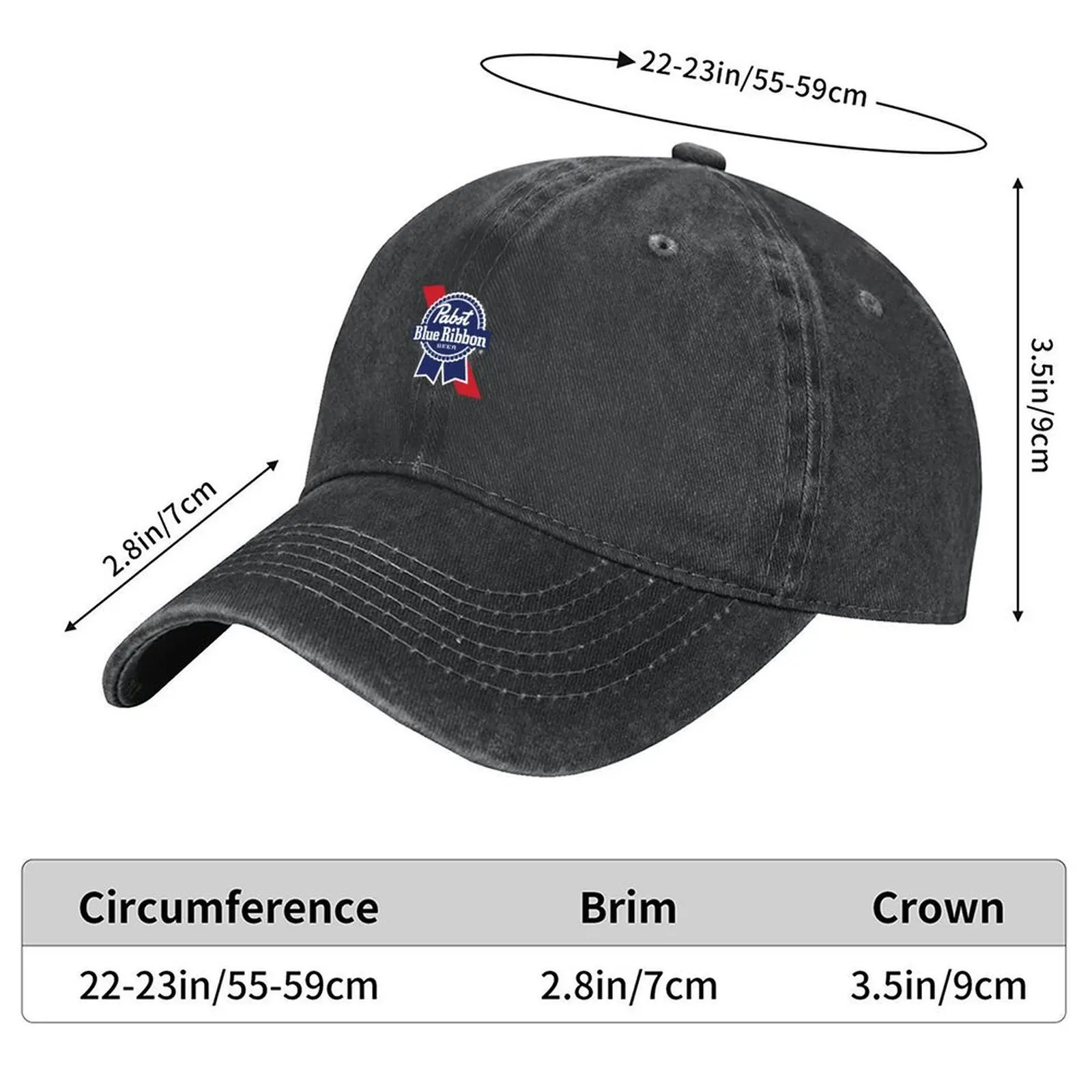 Pabst Blue Ribbon beer Baseball Cap luxury woman cap Golf Snap Back Hat fun hats Women's Golf Clothing Men's