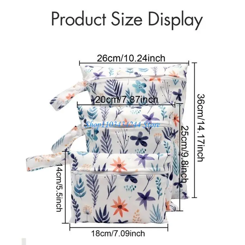 أكياس معلقة مبللة قابلة لإعادة الاستخدام حقيبة حفاضات السفر متعددة الوظائف معلقة جيب حقيبة تخزين الوسادة الصحية المحمولة #6