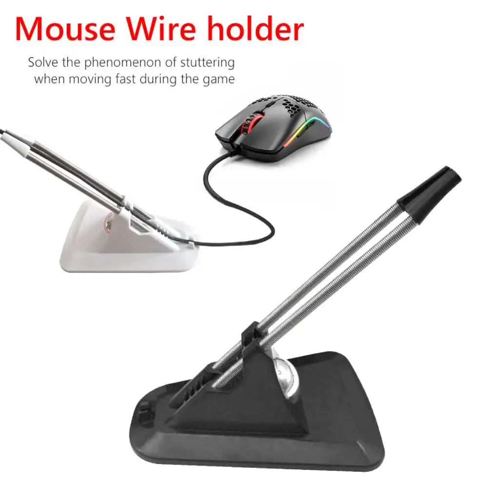 Soporte de Cable para ratón, ordenador, PC, Clip de Cable elástico, organizador de línea de Cable, gestión de juegos, soporte fijo Flexible para ratones con Cable