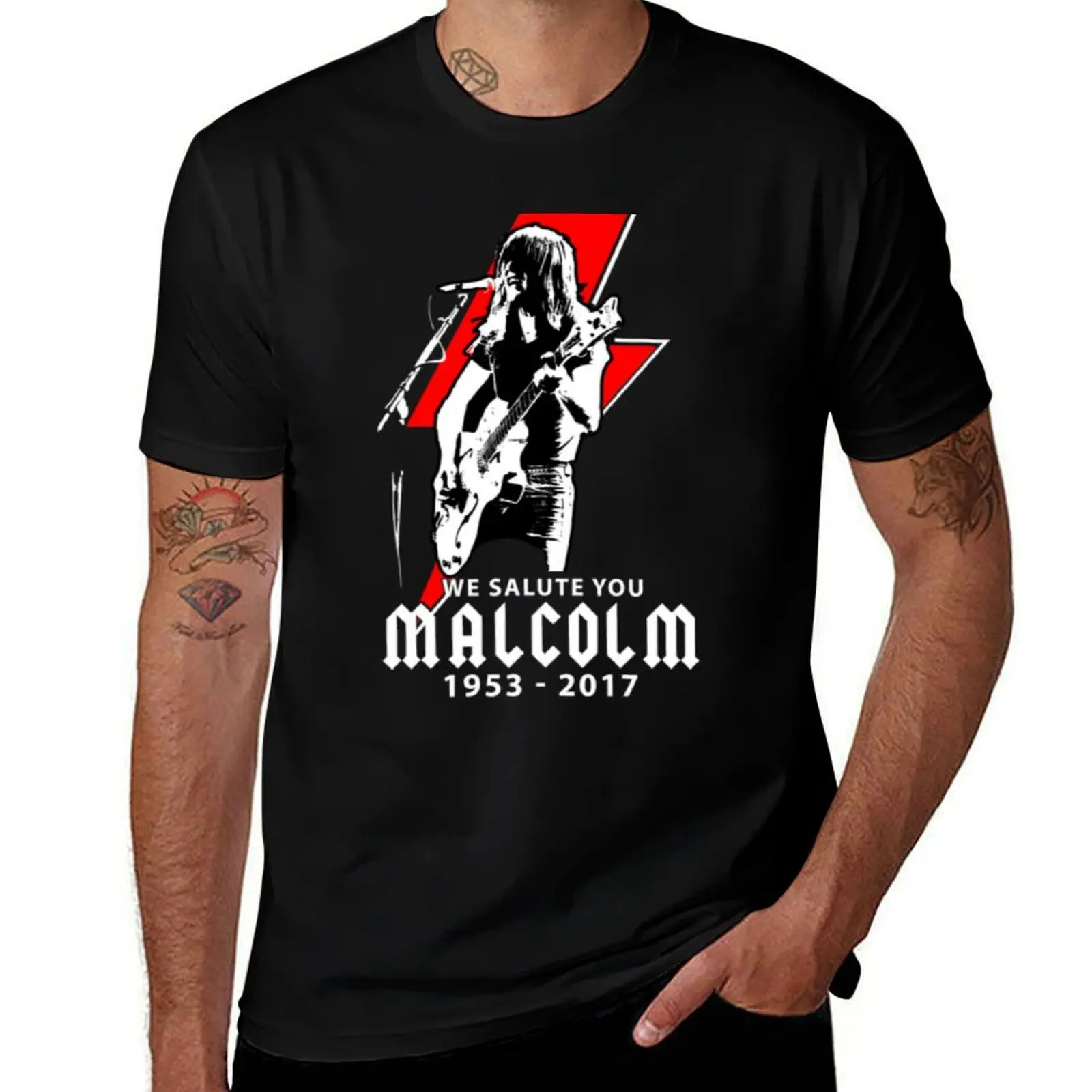 

Malcolm Young Malcolm Young - We Salute You T-Shirt t shirt man plain man t shirts graphic cotton t shirts man 100% T-Shirt