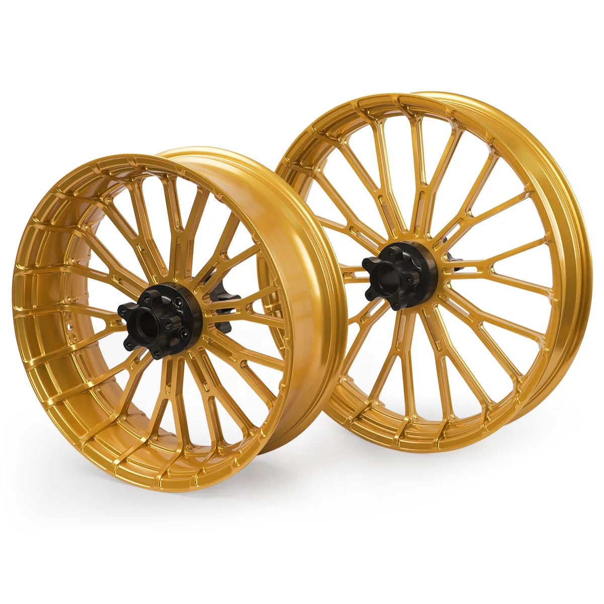 

New for for 08-later FLSTF/FLSTFB/FLSTFBS Gold Aluminum Alloy Front & Rear Motorcycle Wheels Retrofit/Upgrade