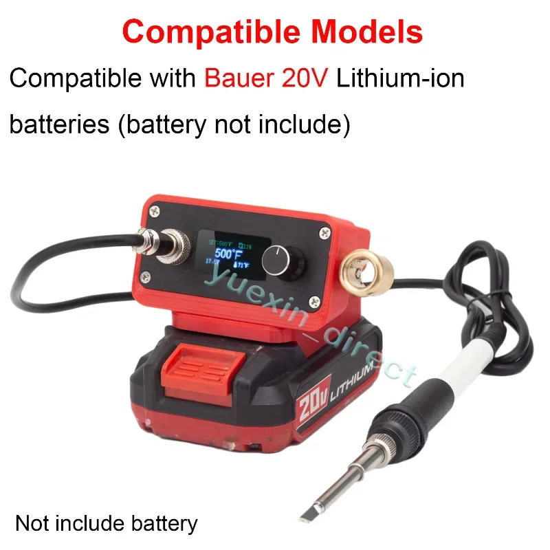 Imagem -03 - Ferro de Solda sem Fio para Bauer 20v Bateria Estação Elétrica de Solda Digital Faça Você Mesmo Appliance Ver Repair T12