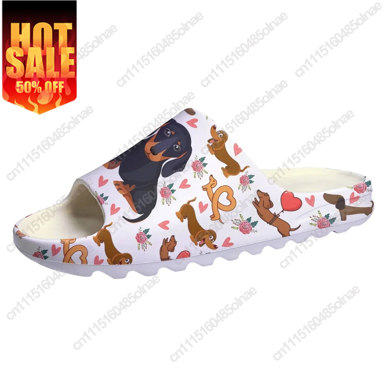 Cute Dachshund Print Soft Sole Sllipers Home Clogs Pet Dog On Water Shoes Mens Womens Teenager Step In Customized Sandals