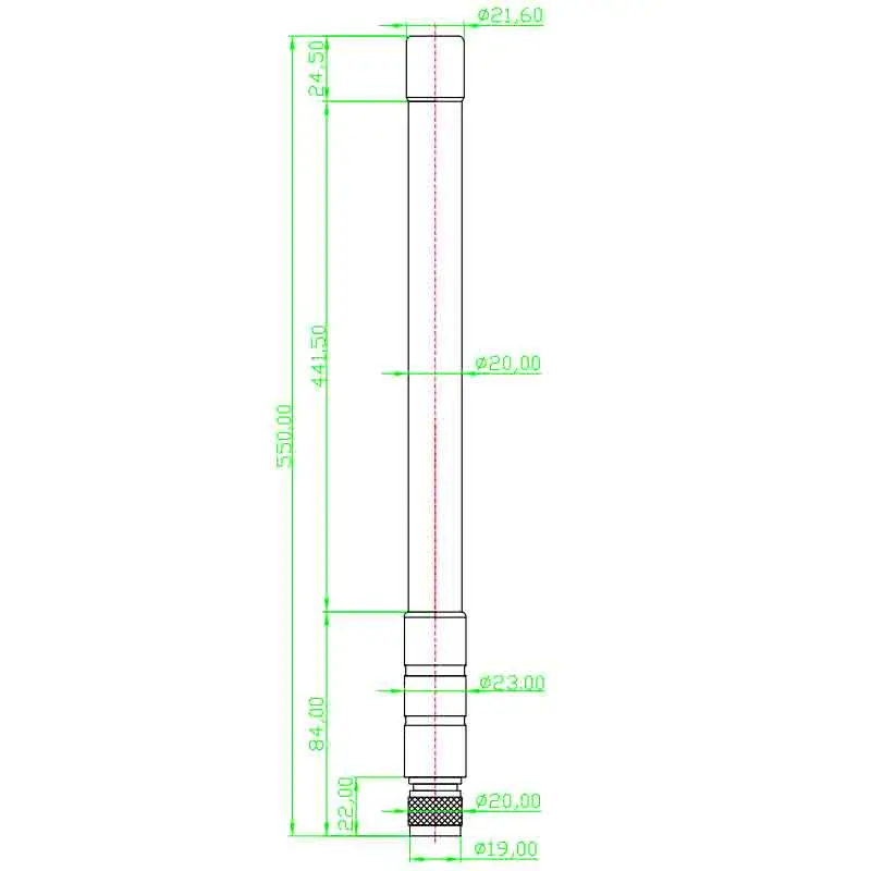 GIZONT 1090Mhz Antenne für den Außenbereich, Fiberglas-SDR-Antenne 8DBi N-Stecker für RTL-SDR Raspberry Pi Flugzeug FPV DVB-T ADS-B Empfänger – Detail 2