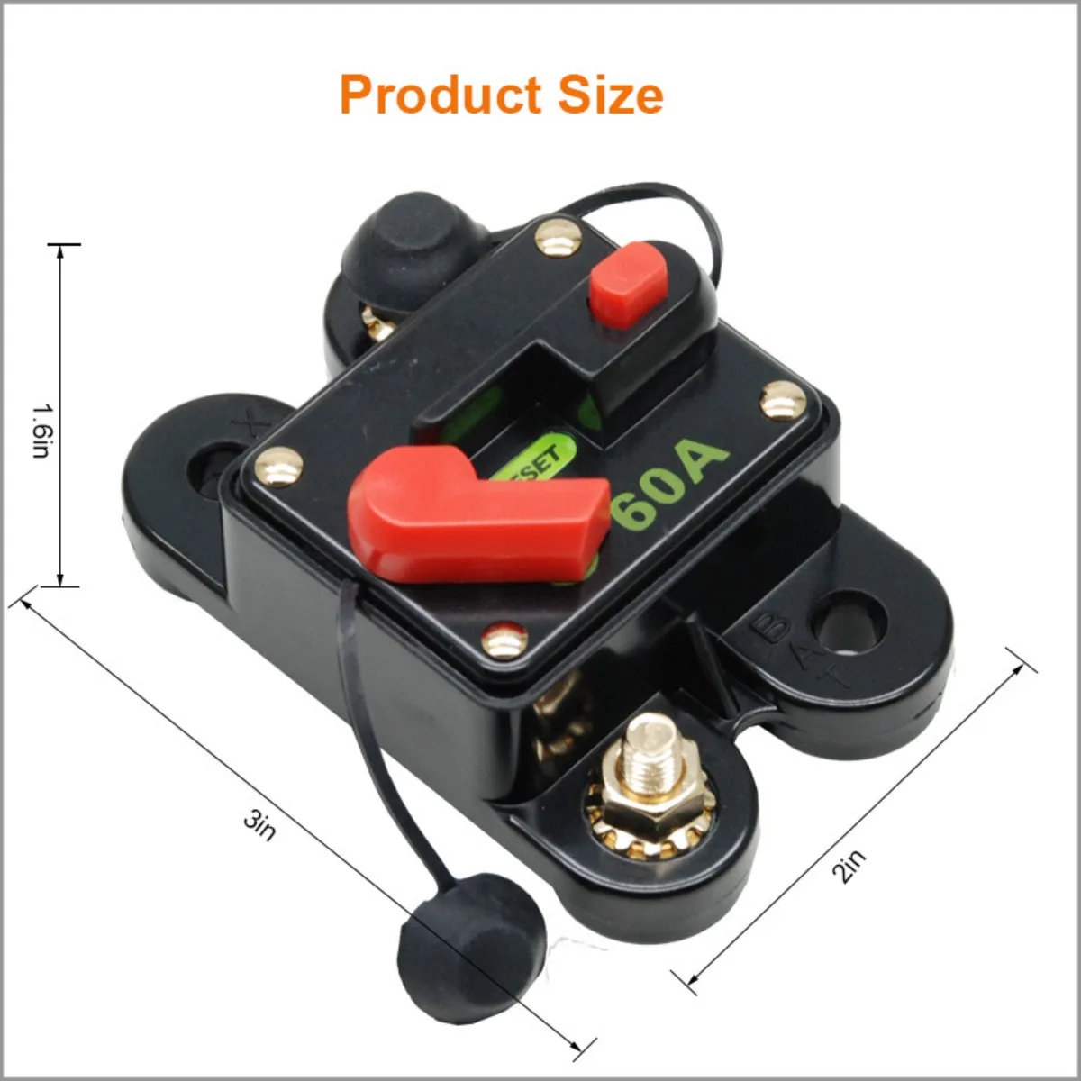 50A-300A Car Self-restoring Fuse Automatic Switch Fuse Holder Resettable Circuit Breaker