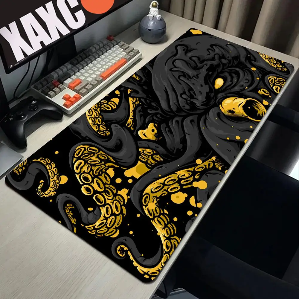 

Large Mousepad Gamer Mousepads Keyboard Mat Desk Rug Octopus Monster Pc HD Desk Mats Company Oni Mouse Pad For Gift 90x40cm