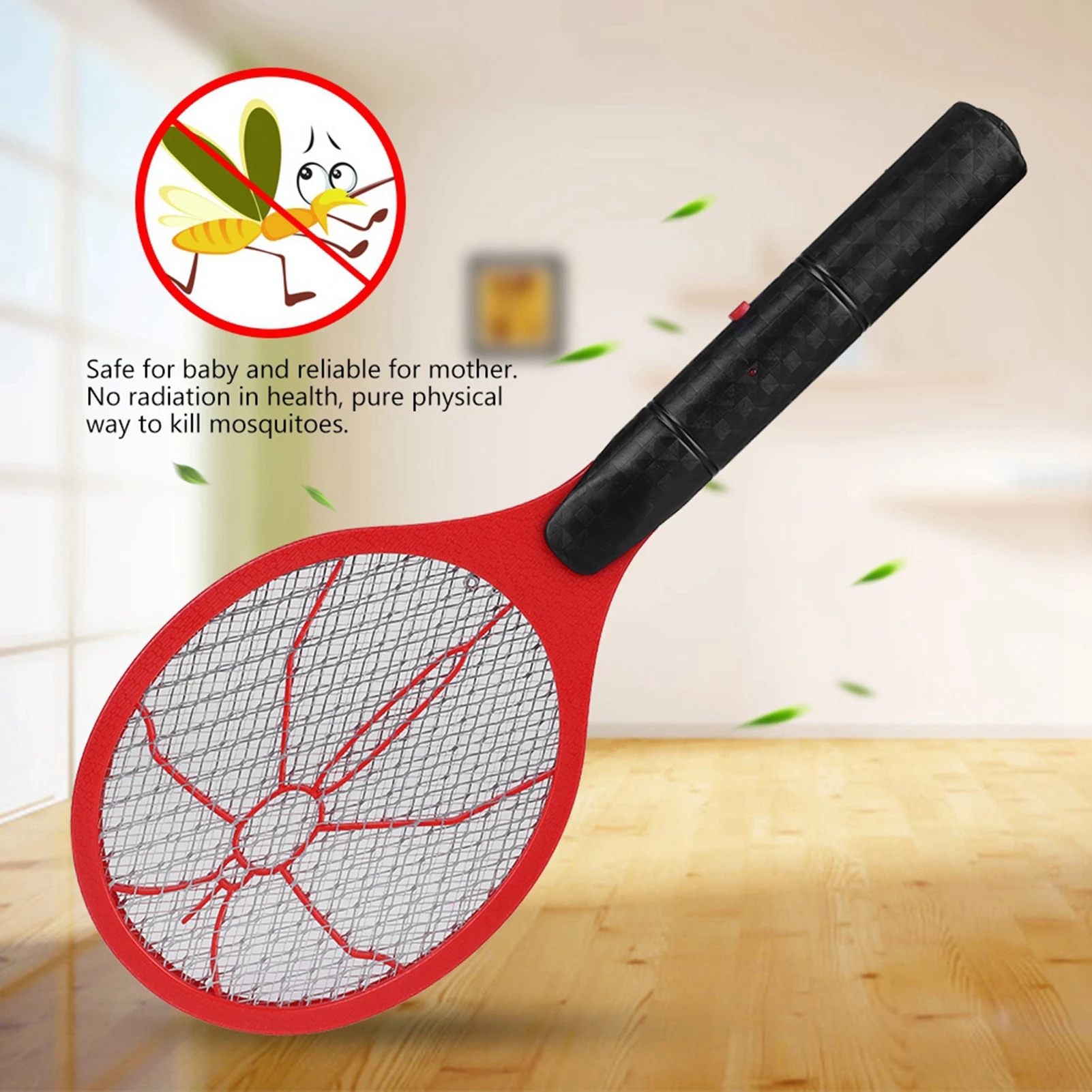 Cordless Battery Power Electric Fly Mosquito Swatter Bug  Racket Insects Killer Battery Mosquito Swatter Bug  Racket
