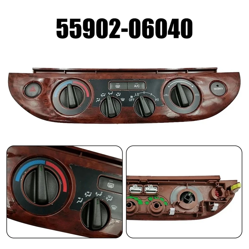 Car Air Conditioning Vent Control For Toyota Camry 2003-2006 Outlet Panel Button Walnut