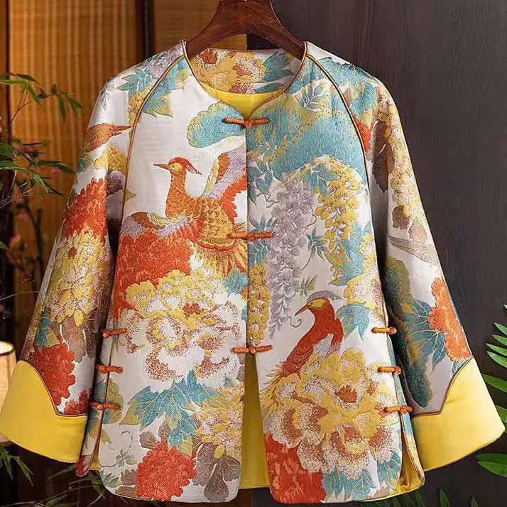 

8.28 Promotion Exclusive Discounts High Quality Spring and Autumn Women's Jacquard Jackets Limited Time Sale L-XL