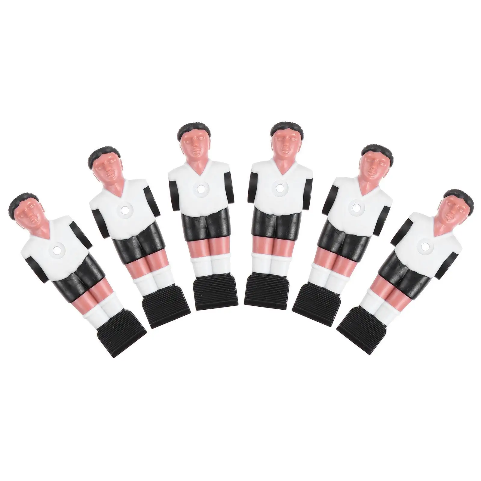 

6Pcs Table Soccer Men Tournament Style Replacement Foosball Players Impact Resistant Plastic Color Table Game Accessory