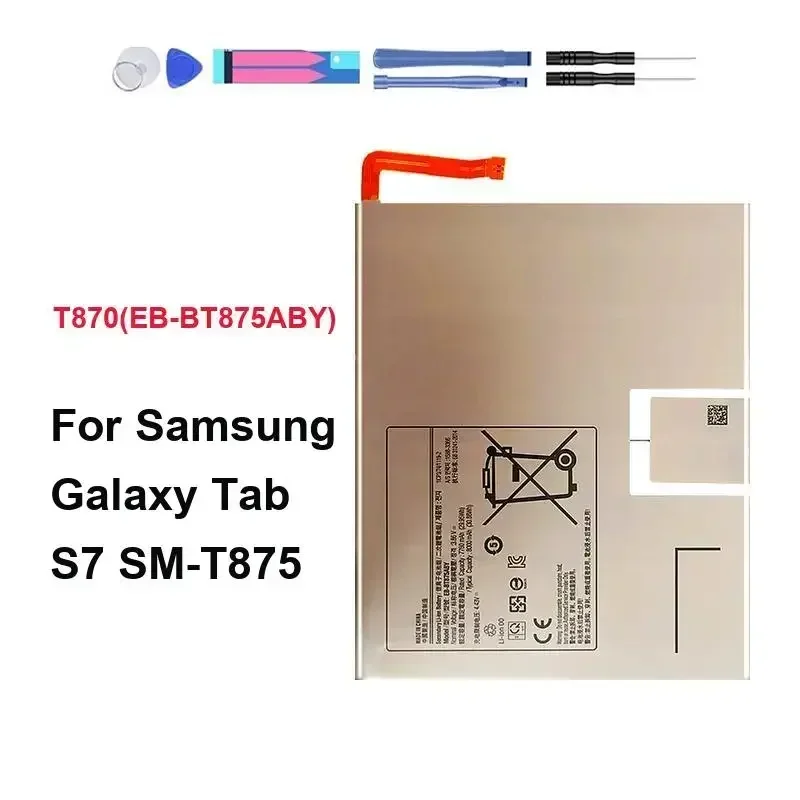

Аккумулятор T870 EB-BT875ABY для планшета Samsung Galaxy Tab S7 11 SM-T875, 8000 мАч, износостойкий